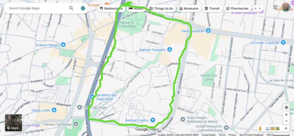 private Mexico City walking tours Chimalistac